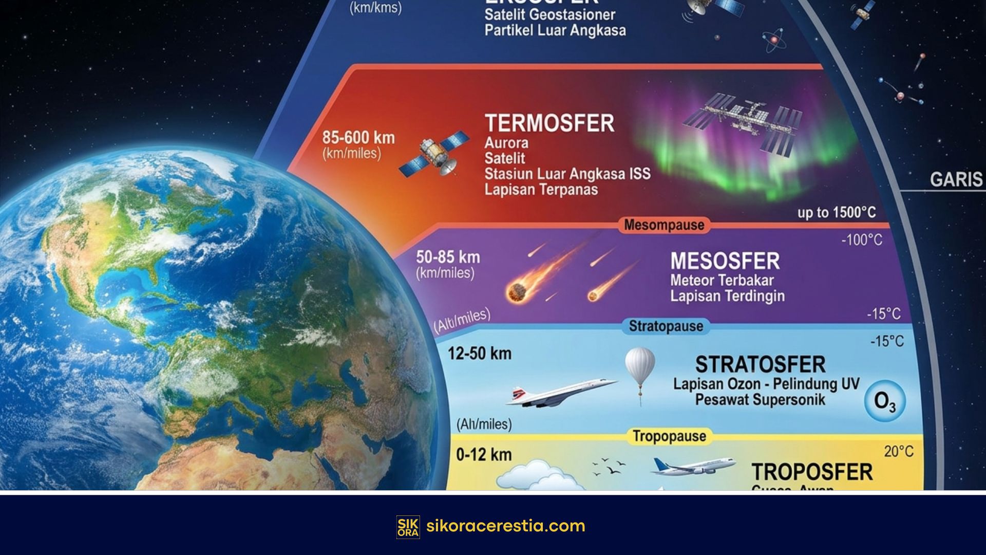 Urutan Lapisan Atmosfer Bumi: Karakteristik, Fungsi, dan Manfaatnya